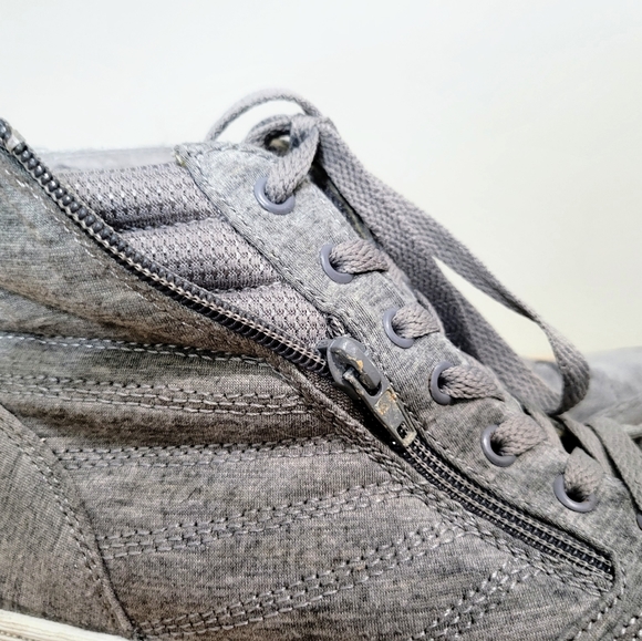 US Polo Assn Gray High Top Sneakers Women's Zip Side Skate Shoes Size 8 - Picture 8 of 11